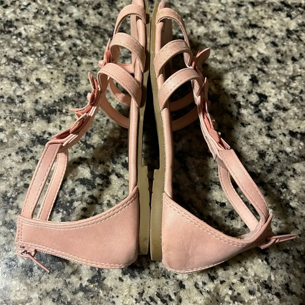 Pink Floral Kids Sandals